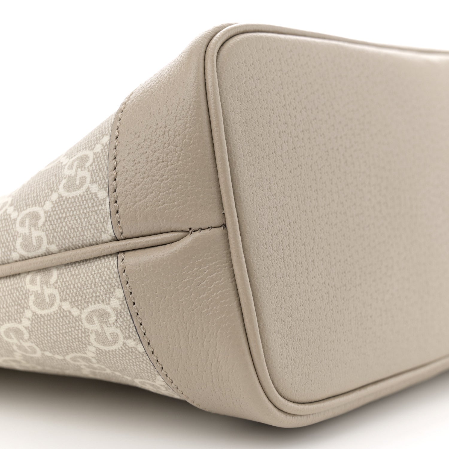 Gucci GG Supreme Monogram Textured Dollar Calfskin Web Small Ophidia Tote Beige Mystic White Oatmeal 9 of 11