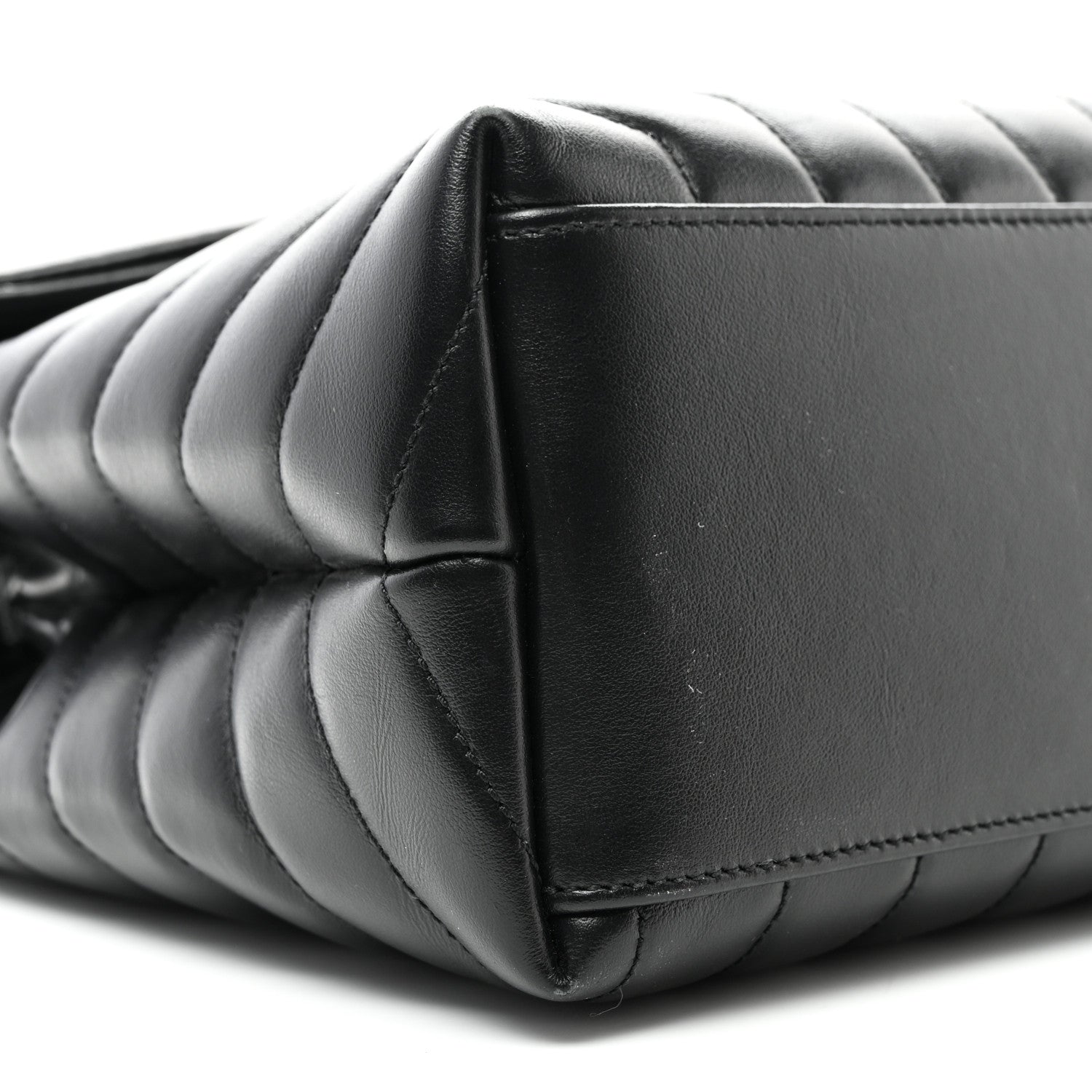 Saint Laurent Calfskin Y Quilted Monogram Monochrome Medium Loulou Chain Satchel Black 10 of 12