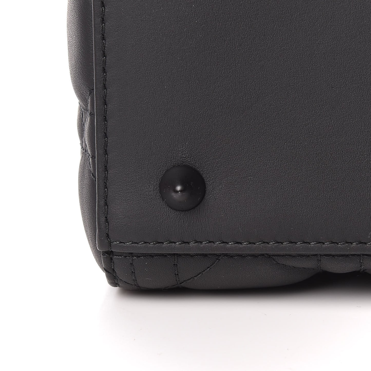 Ultra Matte Calfskin Cannage Medium Lady Dior Black