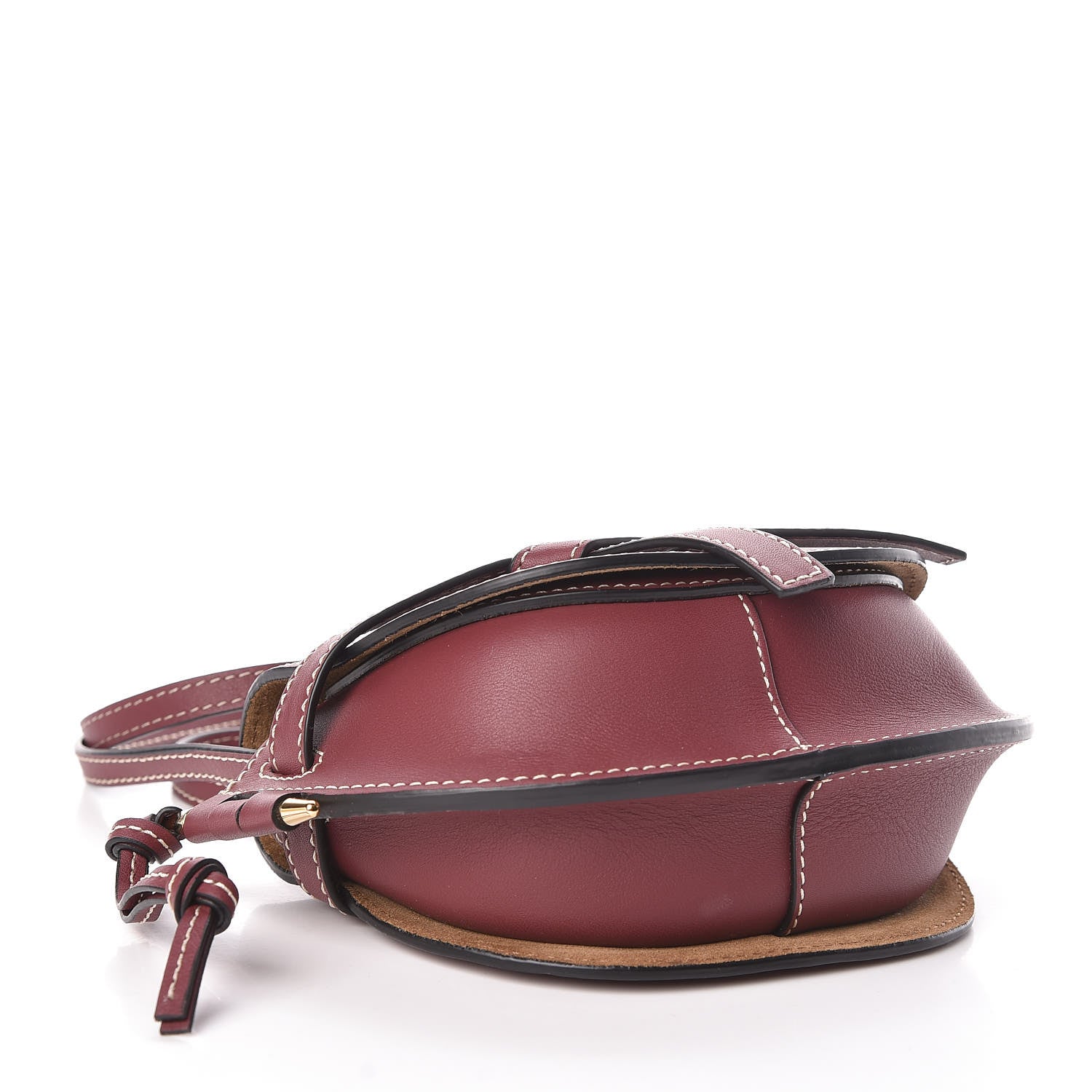 Loewe Calfskin Mini Gate Crossbody Bag Wine 4 of 9