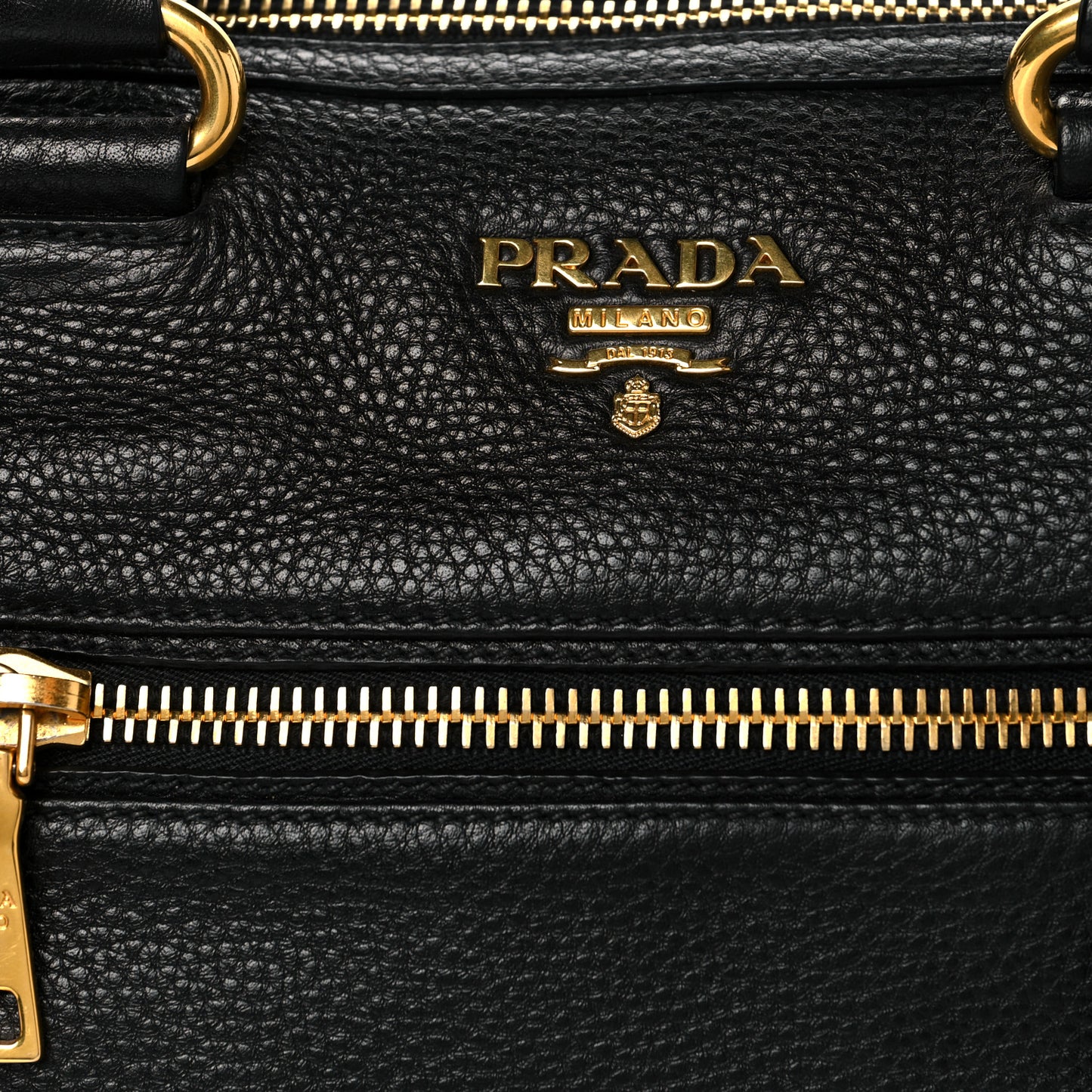 Vitello Daino Shopping Satchel Black