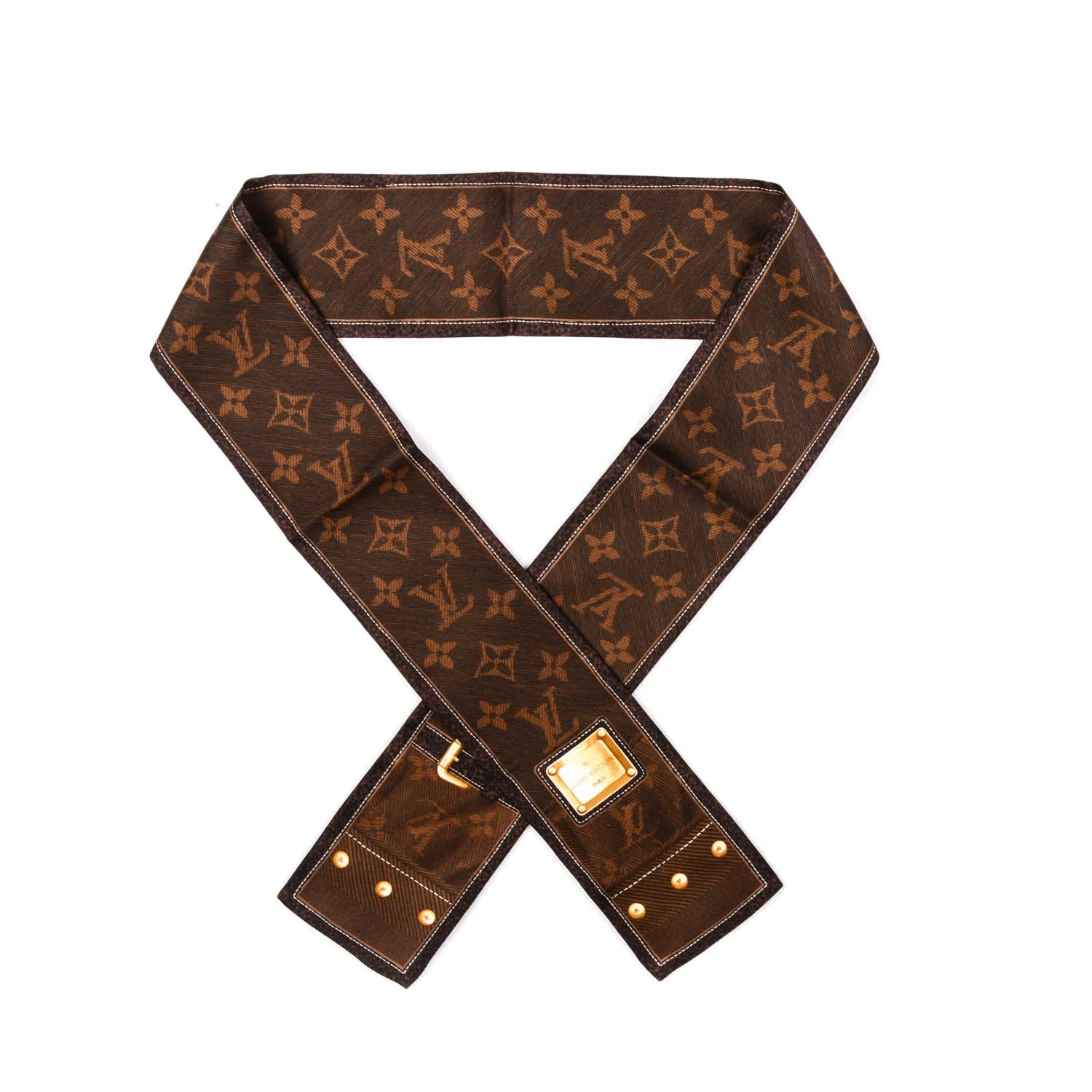 Louis Vuitton Silk Monogram New Denim Bandeau Ebene 1 of 6