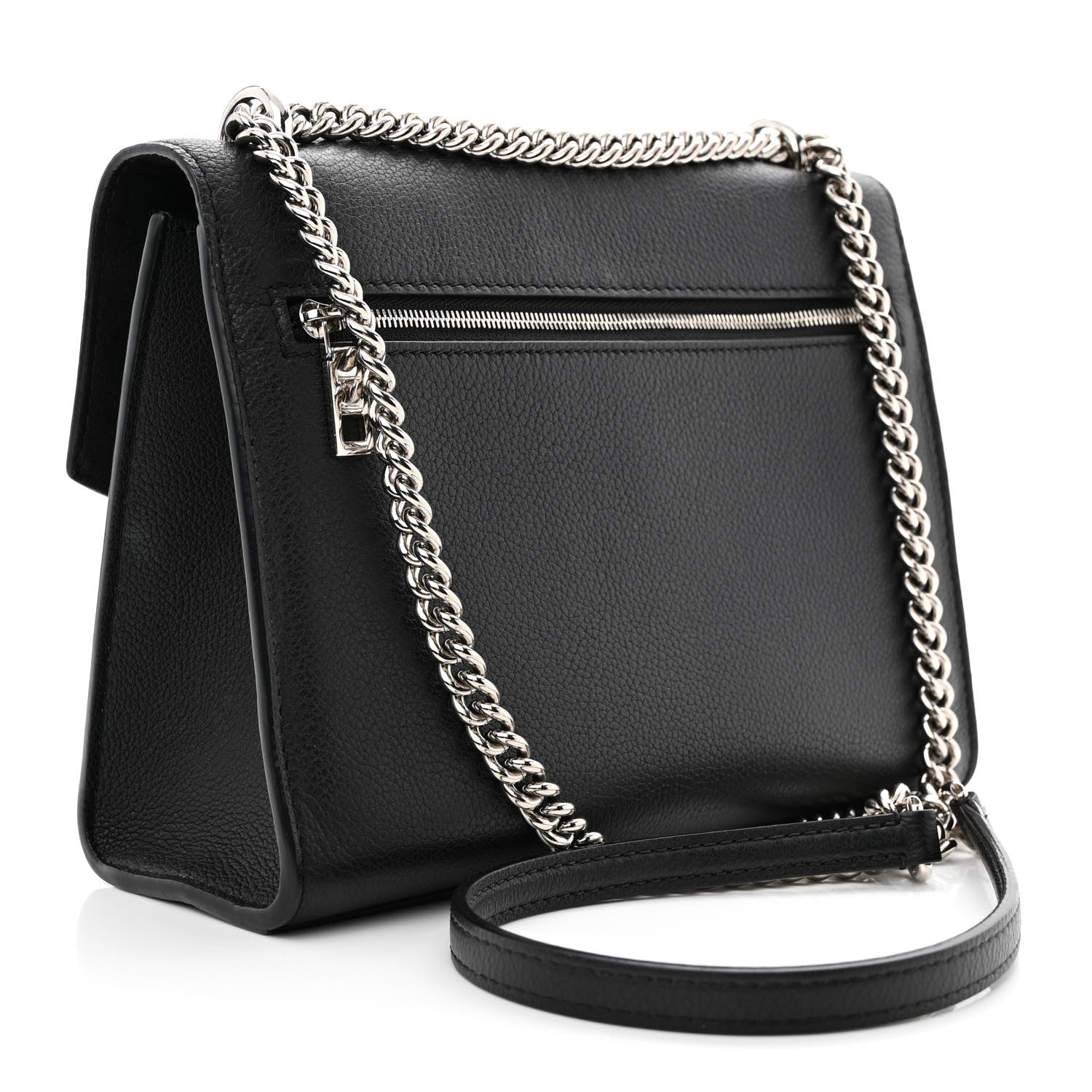 Louis Vuitton Soft Calfskin Mylockme Chain Bag BB Black 3 of 10