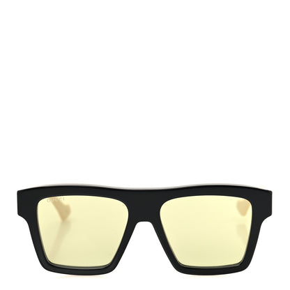 Gucci Acetate Rectangle Sunglasses GG0962S Black Ivory 2 of 7