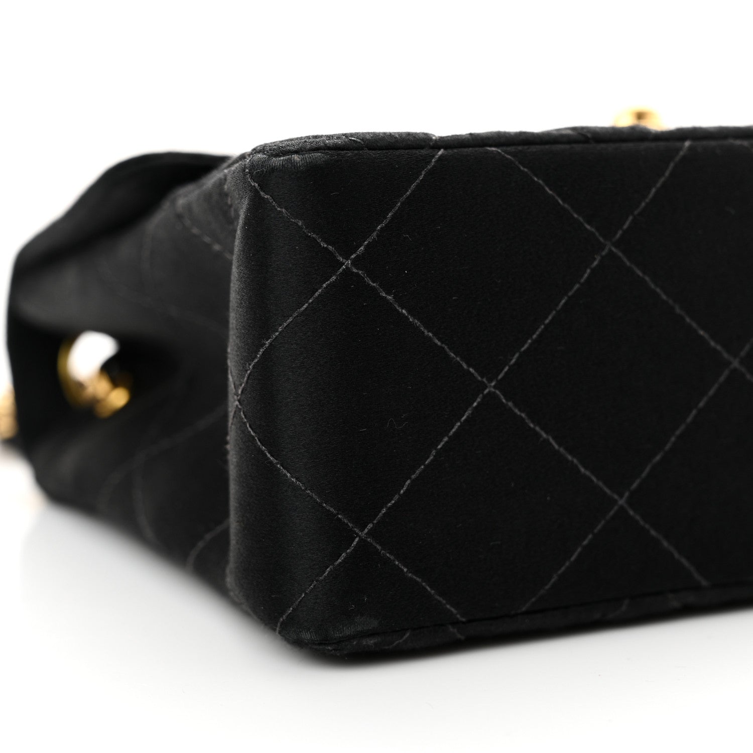 Chanel Satin Quilted Mini Square Flap Black 10 of 16