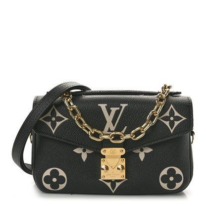 Louis Vuitton Empreinte Monogram Giant Pochette Metis East West Black Beige 1 of 10