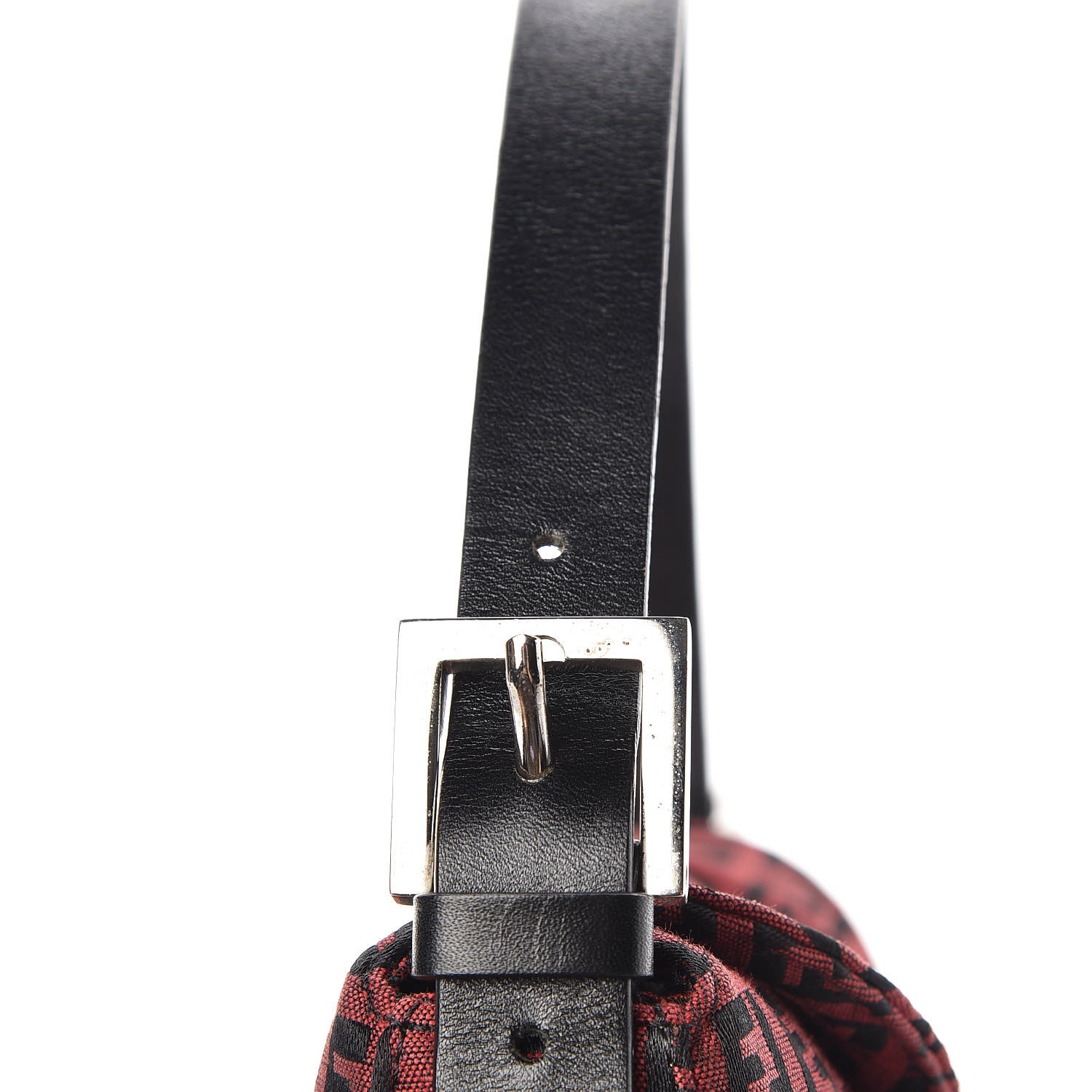 Fendi Zucchino Baguette Red Black 9 of 10