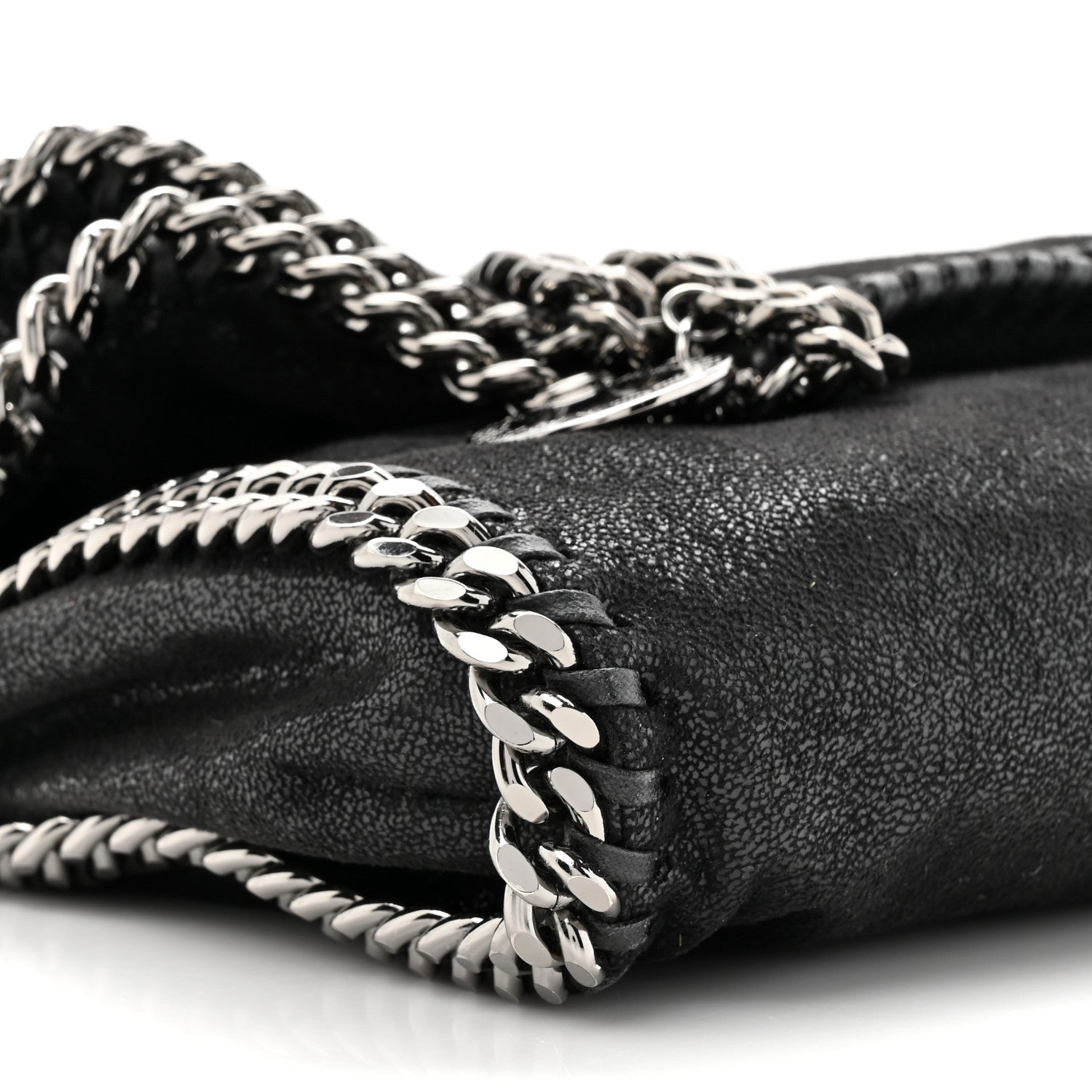 Stella McCartney Shaggy Deer Falabella Fold Over Tote Black 9 of 9
