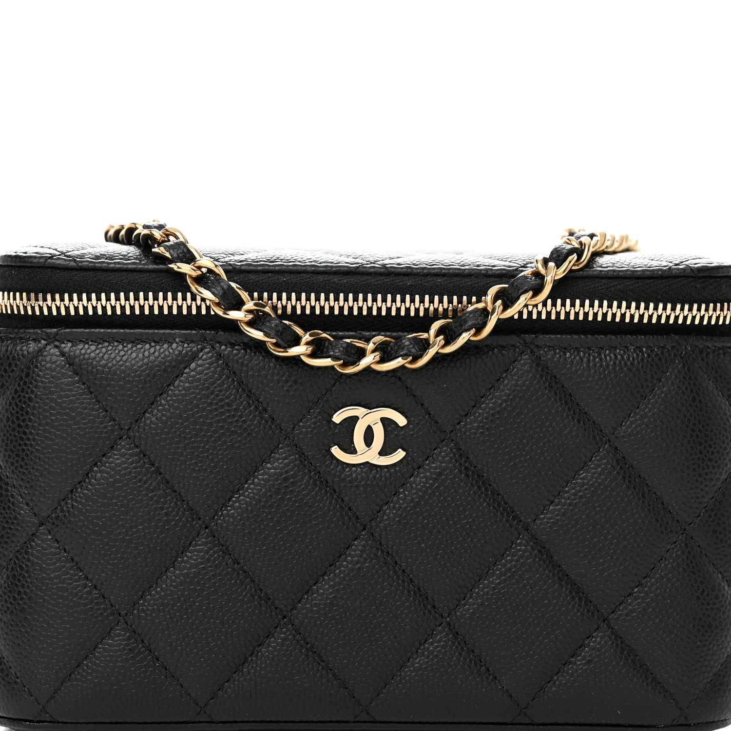 Chanel Caviar Quilted Small Vanity Case With Chain Black 8 of 15