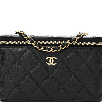 Chanel Caviar Quilted Small Vanity Case With Chain Black 8 of 15