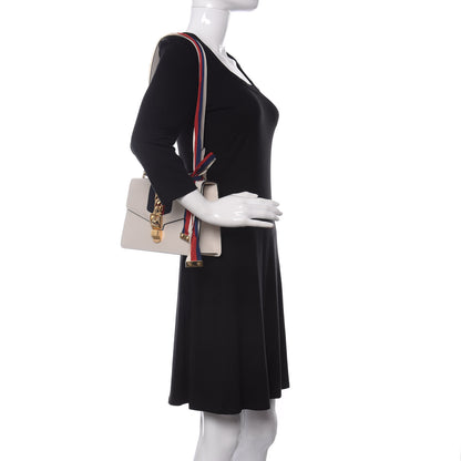 Gucci Calfskin Small Sylvie Shoulder Bag Off White 2 of 10