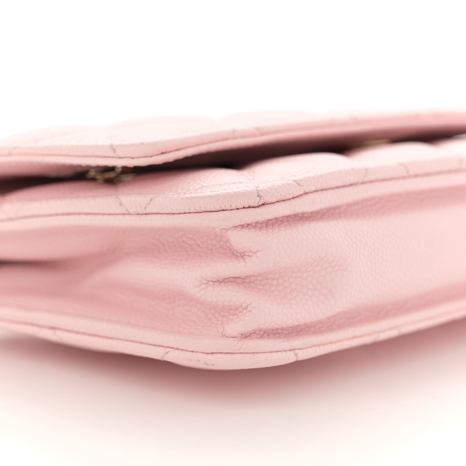 Chanel Caviar Quilted Wallet on Chain WOC Light Pink 10 of 12