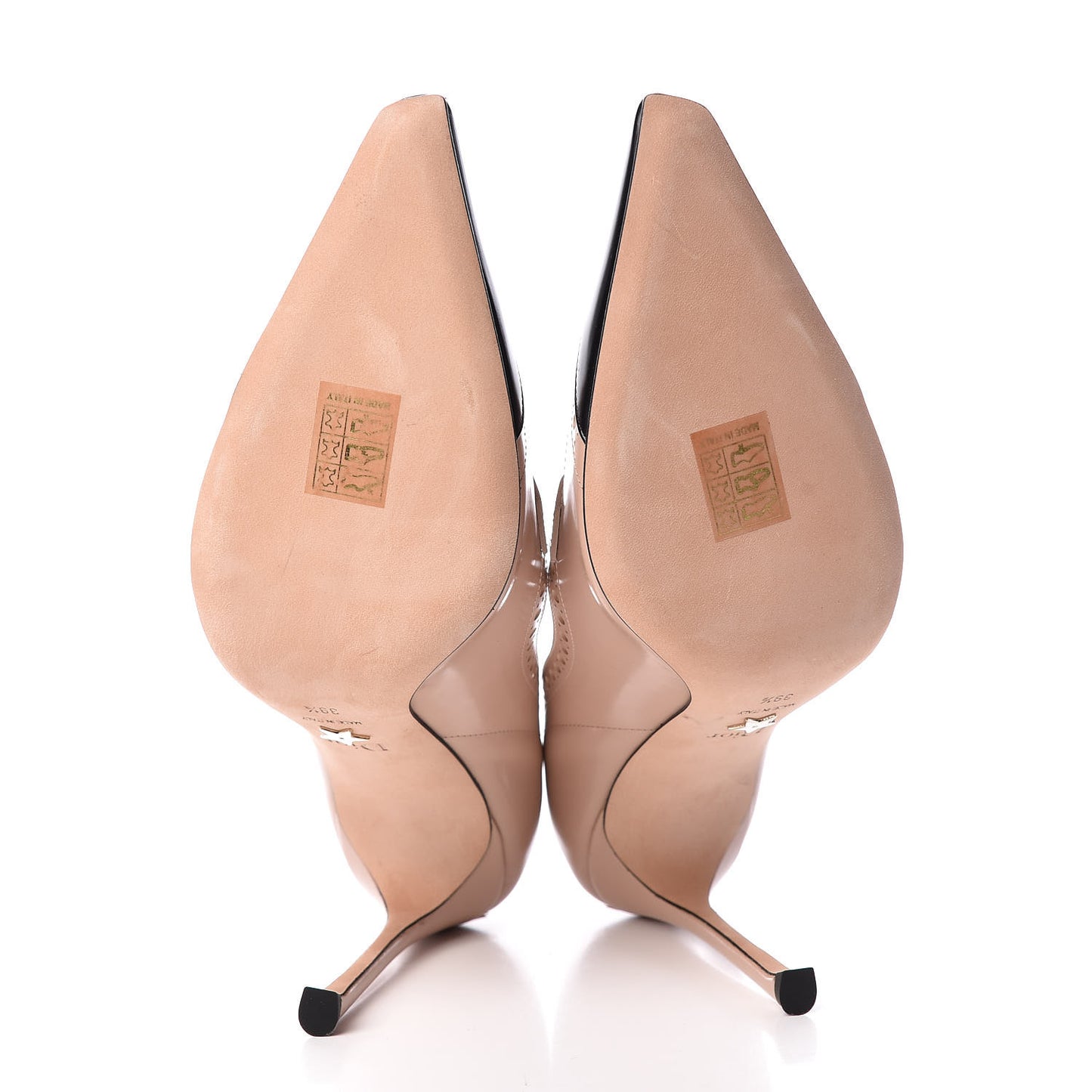 Calfskin Spectadior High Heel Pumps 39.5 Nude Black