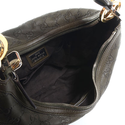 Gucci Guccissima Medium GG Twins Hobo Olive Green 5 of 7