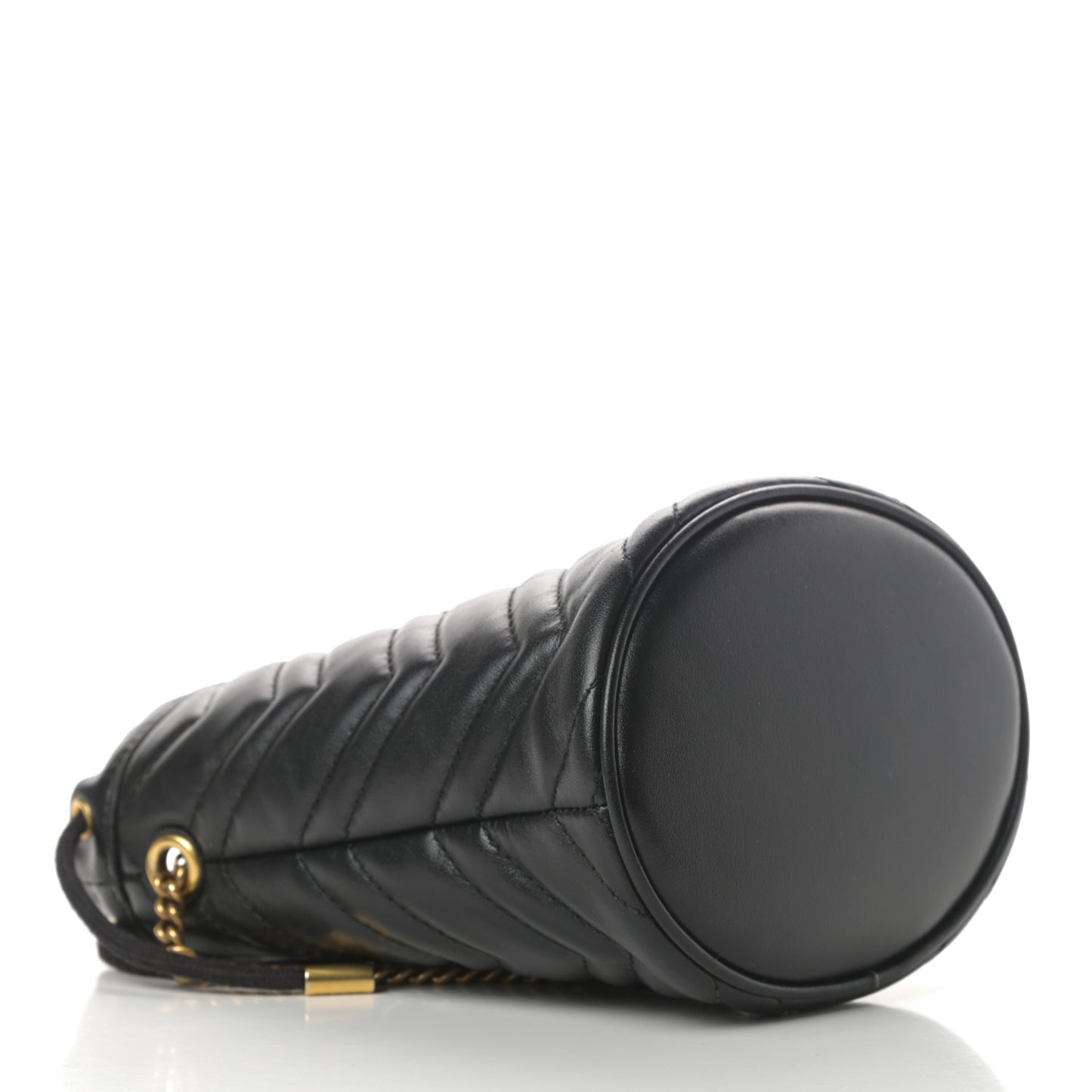 Calfskin Matelasse Mini GG Marmont 2.0 Bucket Bag Black
