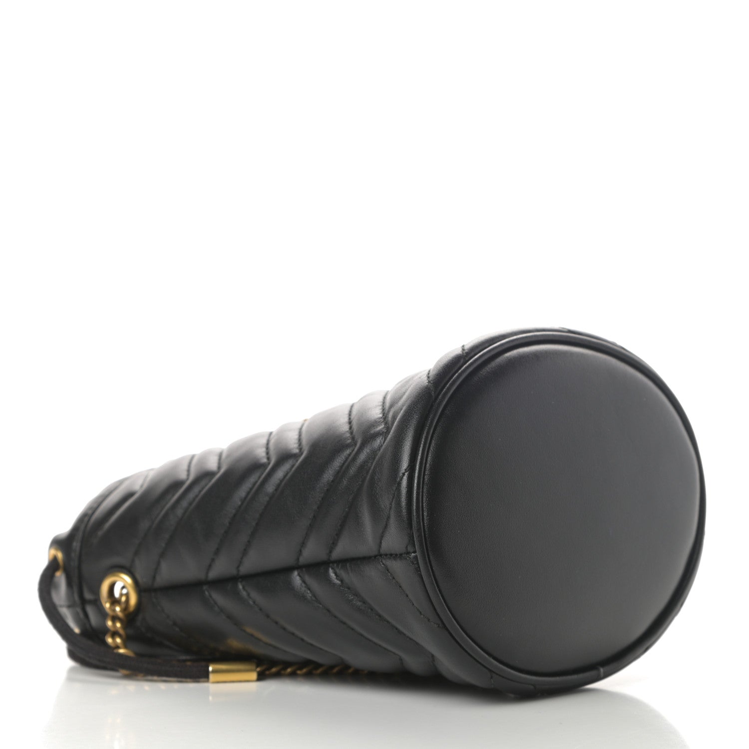 Gucci Calfskin Matelasse Mini GG Marmont 2.0 Bucket Bag Black 4 of 10