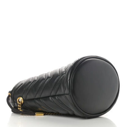 Gucci Calfskin Matelasse Mini GG Marmont 2.0 Bucket Bag Black 4 of 10