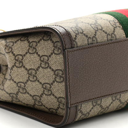 Gucci GG Supreme Monogram Small Ophidia Tote Bag Brown 8 of 9