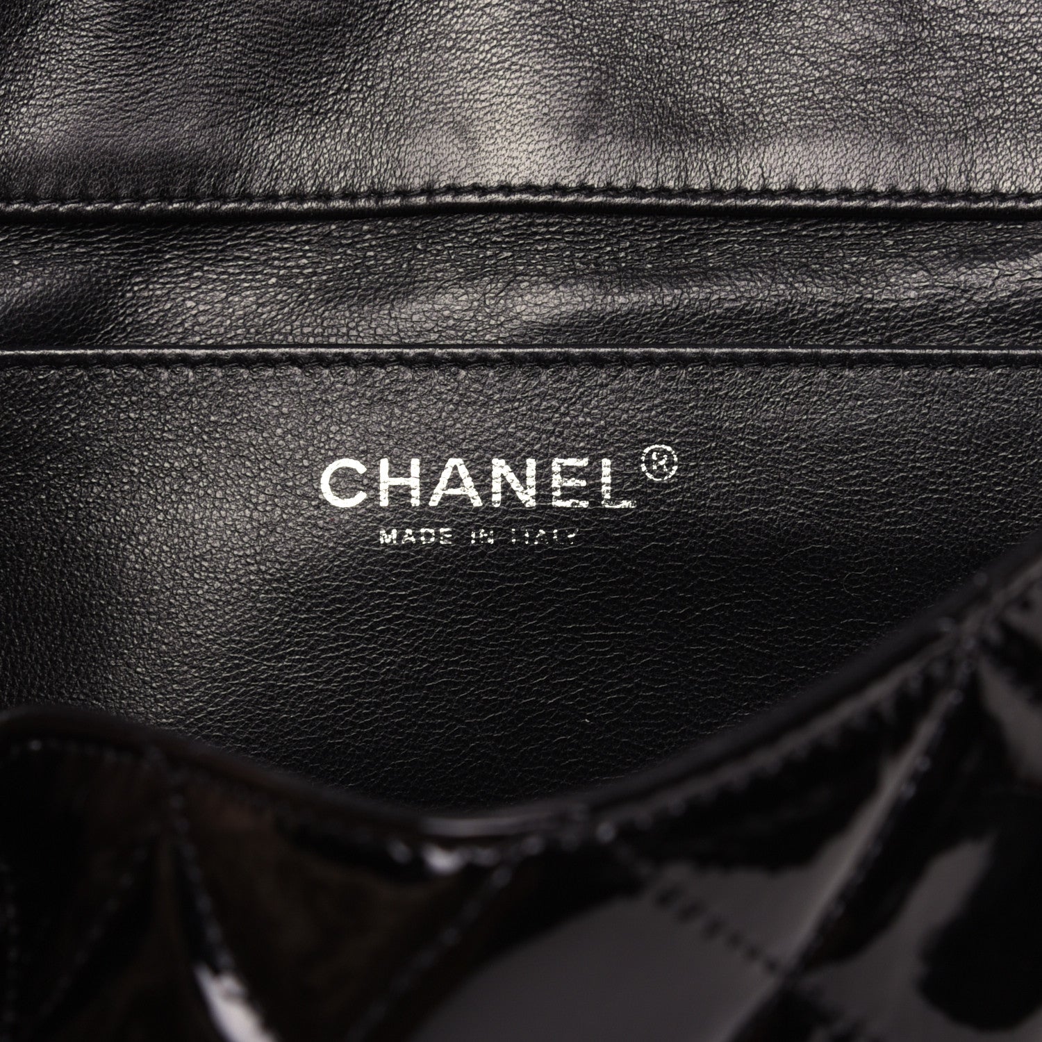 Chanel Patent Quilted Clutch with Chain Flap Black 8 of 12