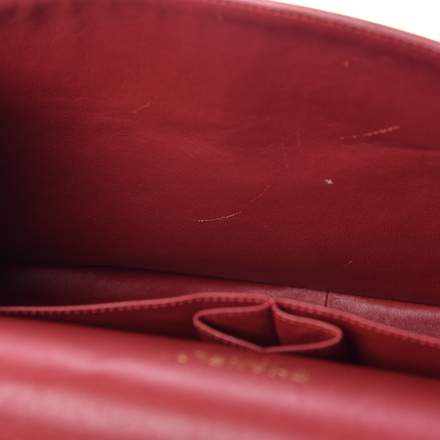 Chanel Lambskin Chevron Quilted Maxi Double Flap Red 11 of 26