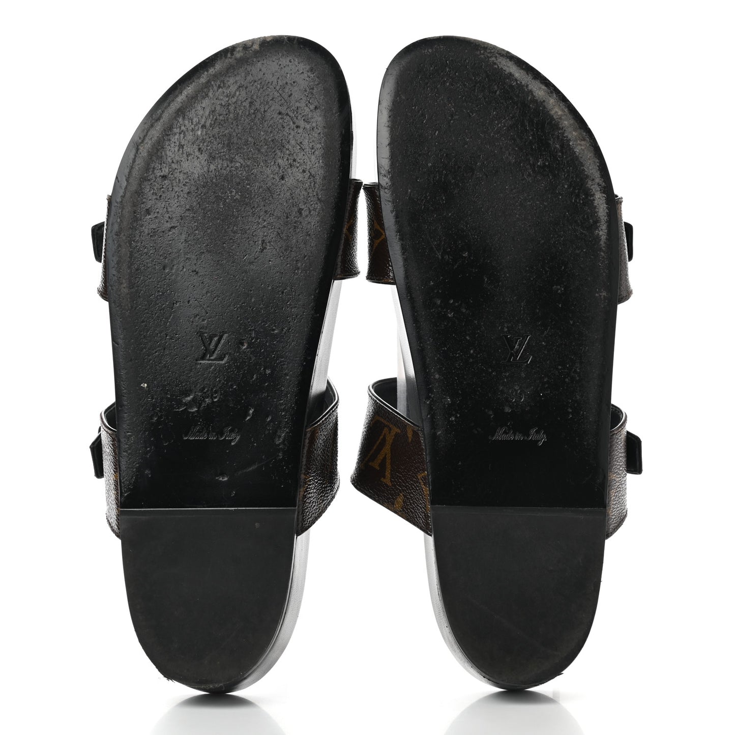 Monogram Bom Dia Mule Sandals 39 Black