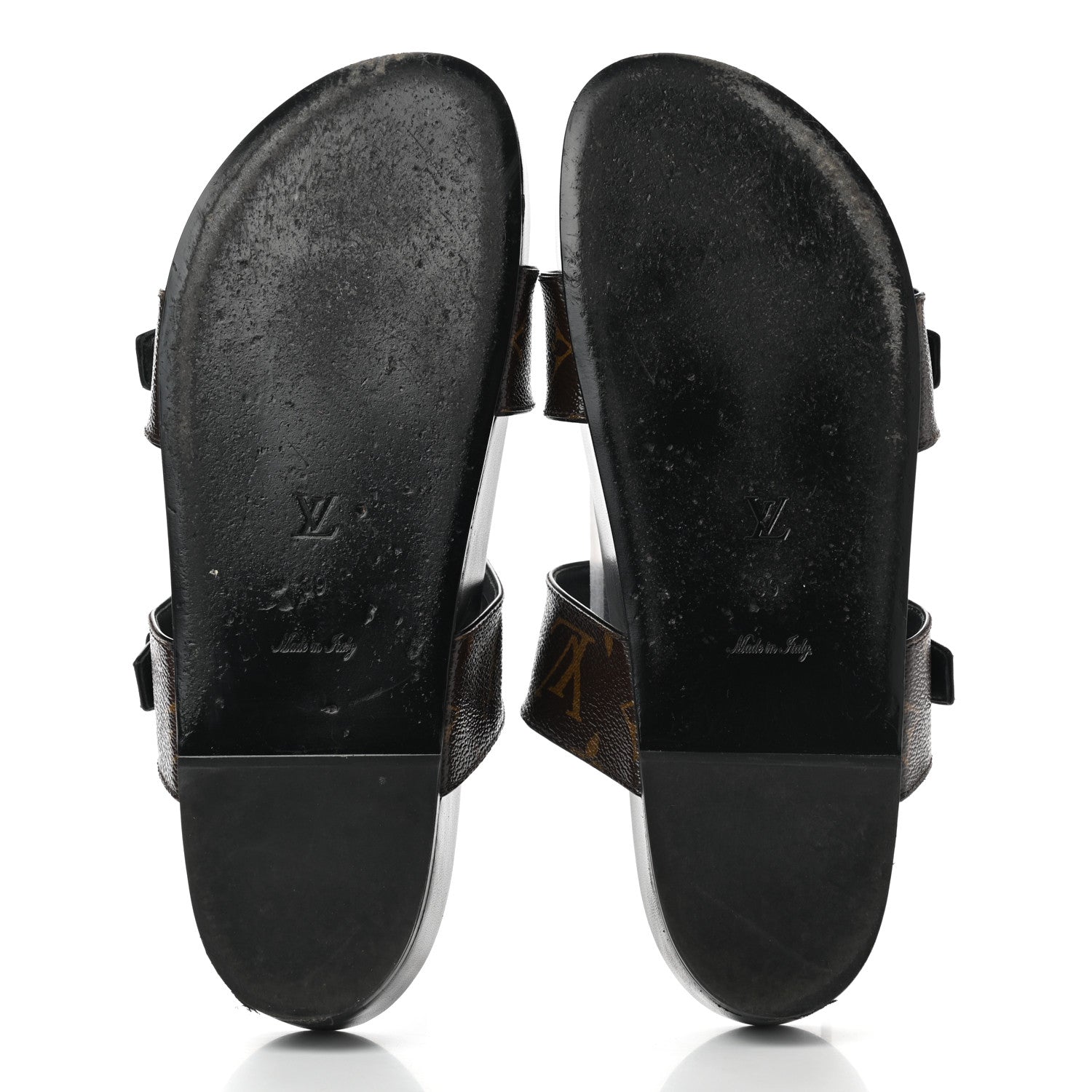 Louis Vuitton Monogram Bom Dia Mule Sandals 39 Black 5 of 8