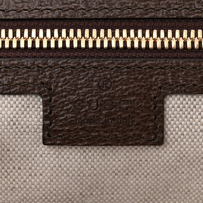 Gucci Monogram Jumbo GG Textured Dollar Calfskin Web Medium Ophidia Shopping Tote Camel Ebony 6 of 10