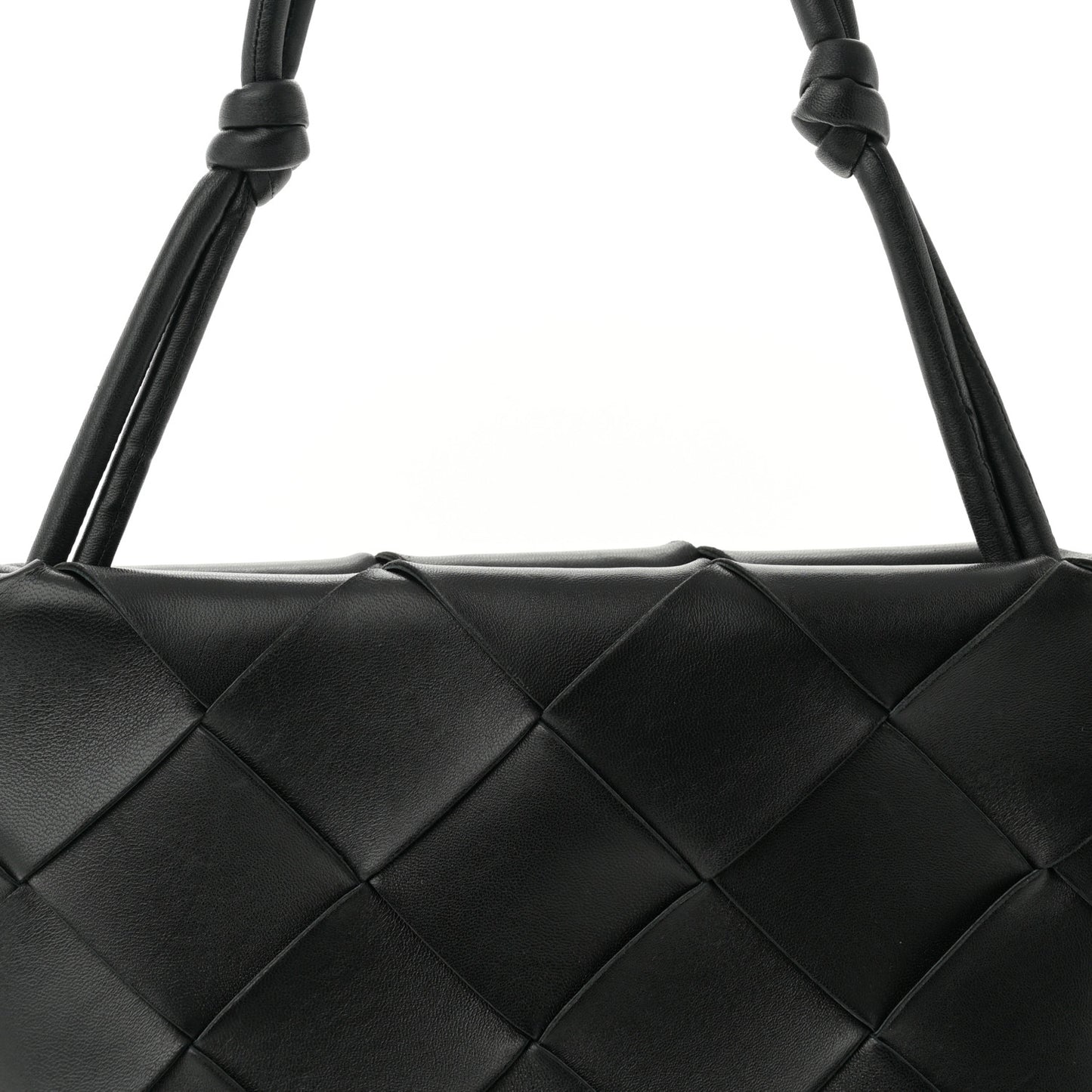 Nappa Maxi Intrecciato Clasp Bucket Bag Black