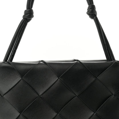 Bottega Veneta Nappa Maxi Intrecciato Clasp Bucket Bag Black 7 of 10