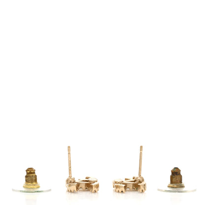 Chanel Crystal CC Starfall Earrings Gold 3 of 4