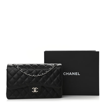 Chanel Caviar Quilted Jumbo Double Flap Black 11 of 11