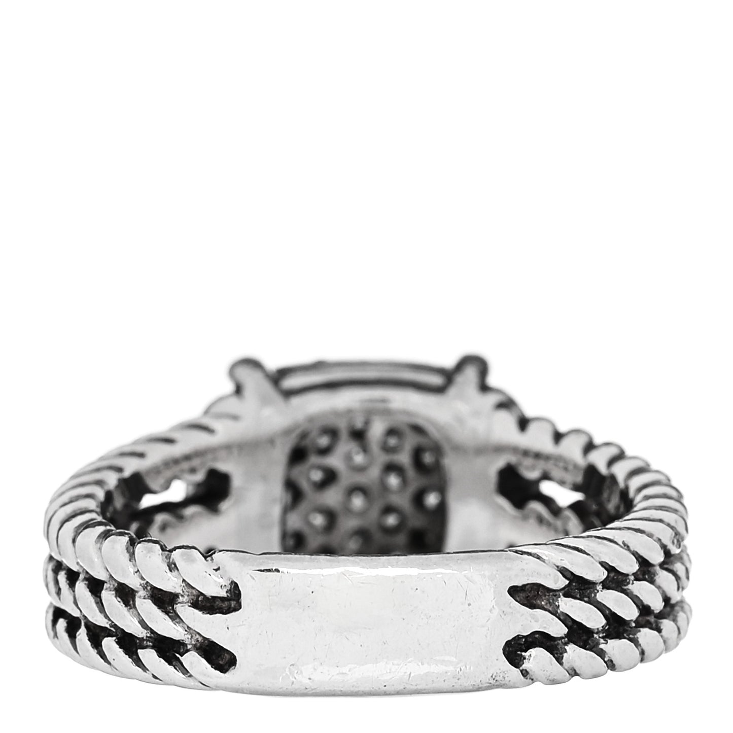 Sterling Silver Diamond 10mm Petite Wheaton Ring 51 5.75