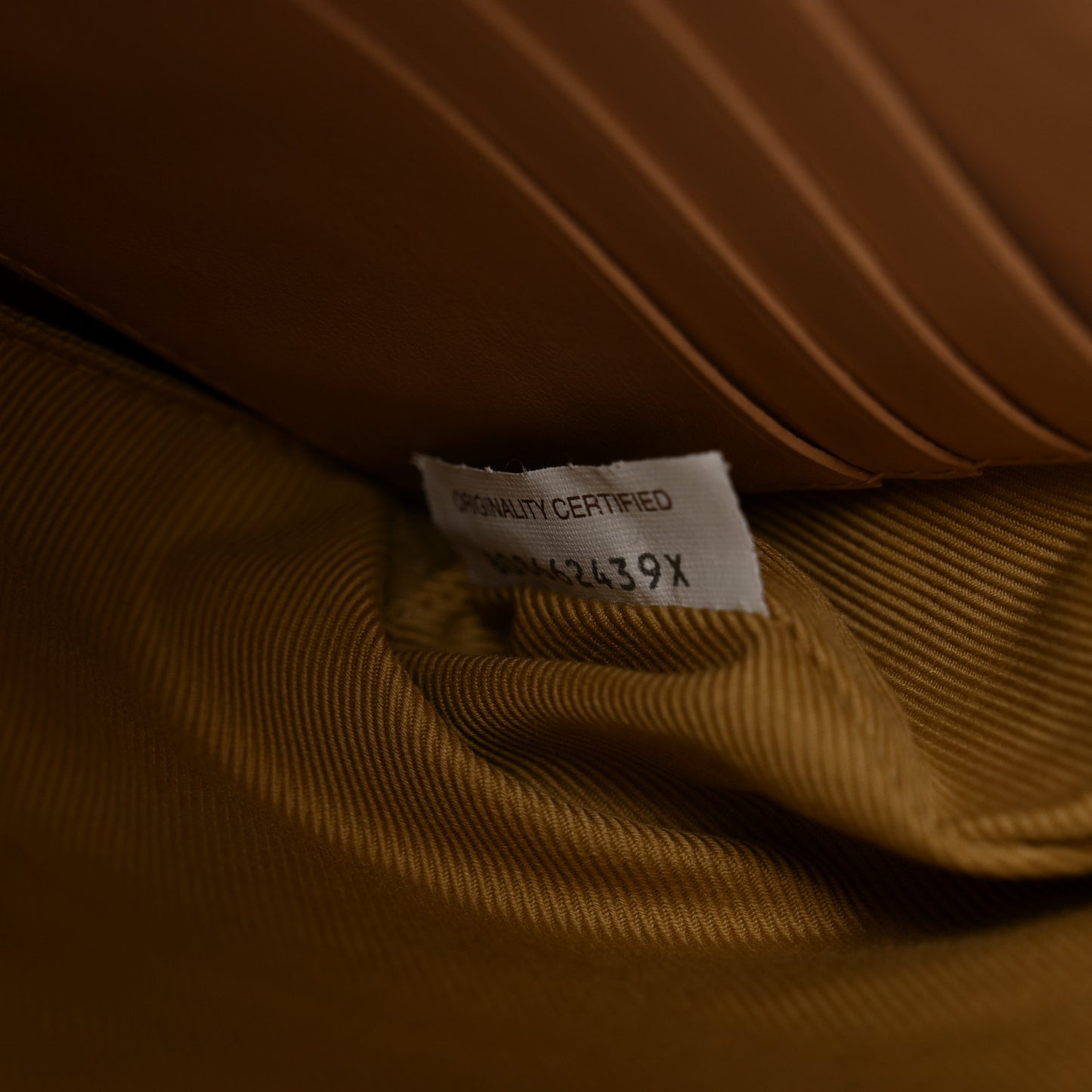 Nappa Intrecciato Small Zip Pouch Caramel
