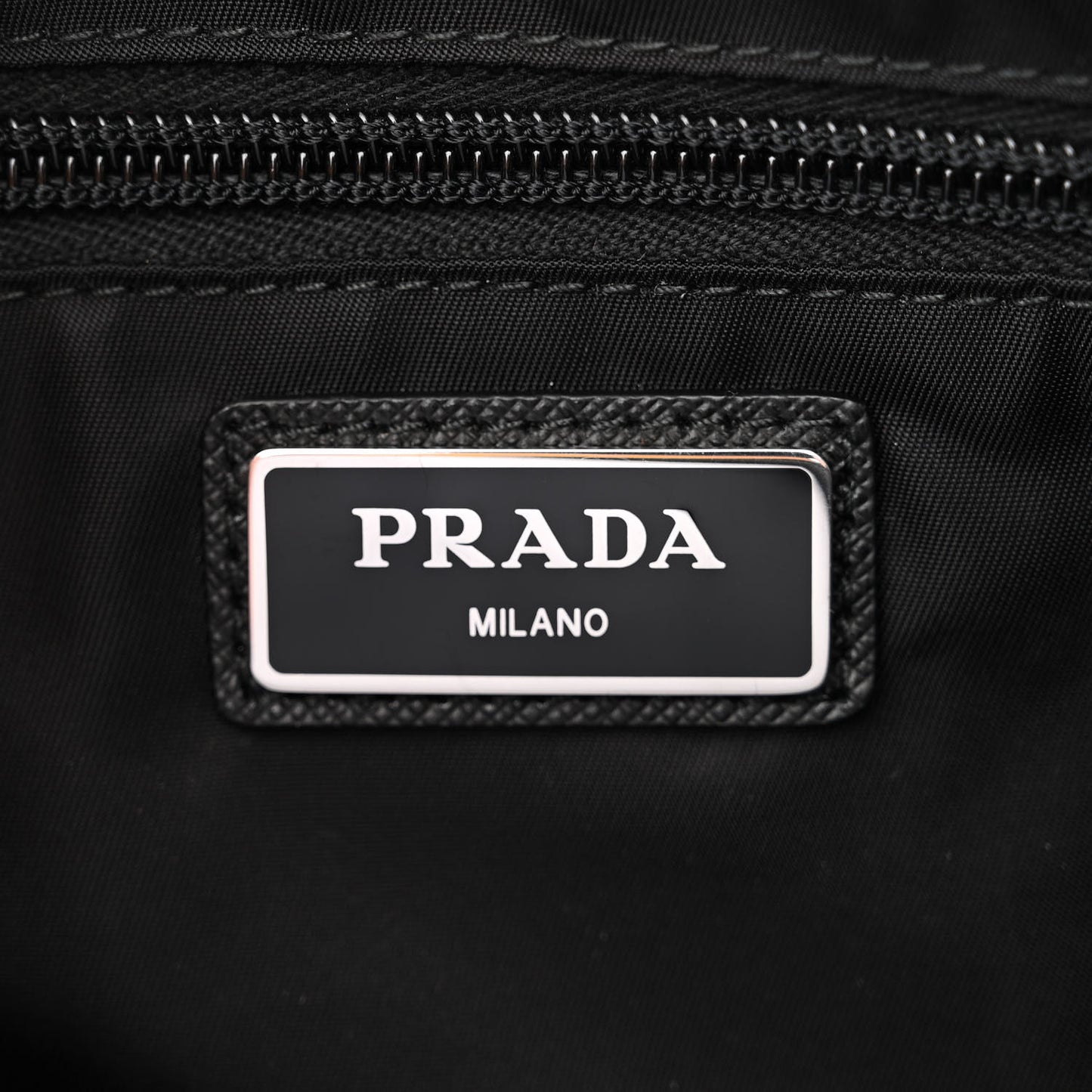 Re-Nylon Saffiano Belt Bag L Black