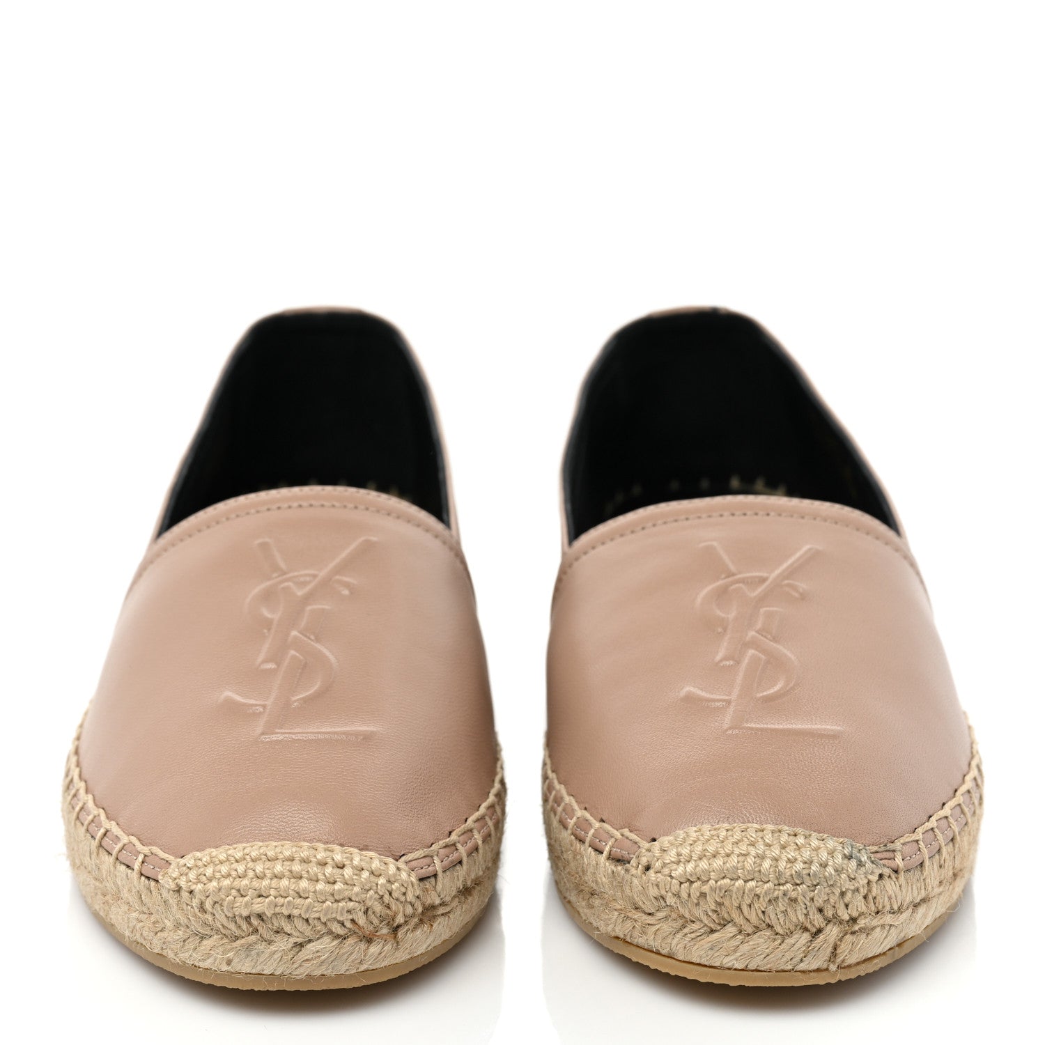 Saint Laurent Lambskin Monogram Espadrilles 36 Nude 2 of 9