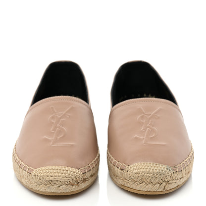 Saint Laurent Lambskin Monogram Espadrilles 36 Nude 2 of 9
