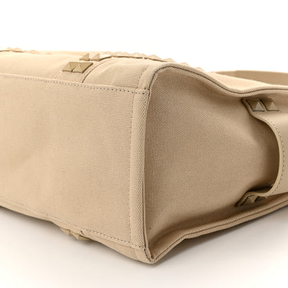 Marc Jacobs Cotton Canvas Medium The Stud Tote Bag Beige 10 of 10