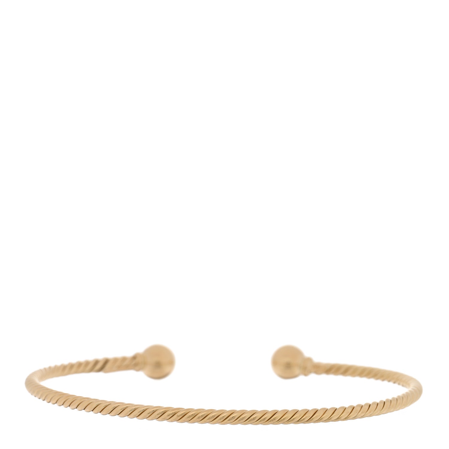 David Yurman 18K Yellow Gold 2.6mm Solari Cablespira Bracelet 2 of 4