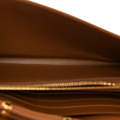 Prada Saffiano Metal Oro Chain Wallet Caramel 5 of 11