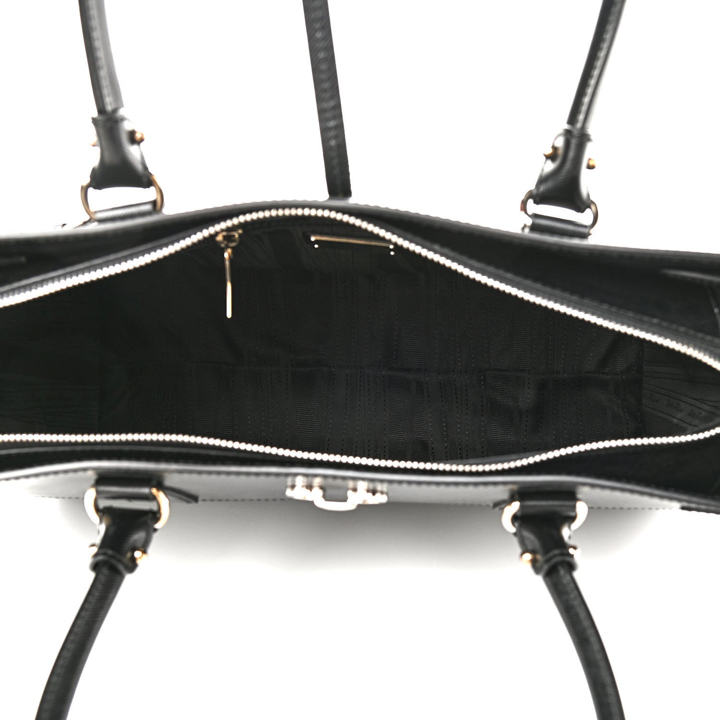 Printed Calfskin Briana Tote Black
