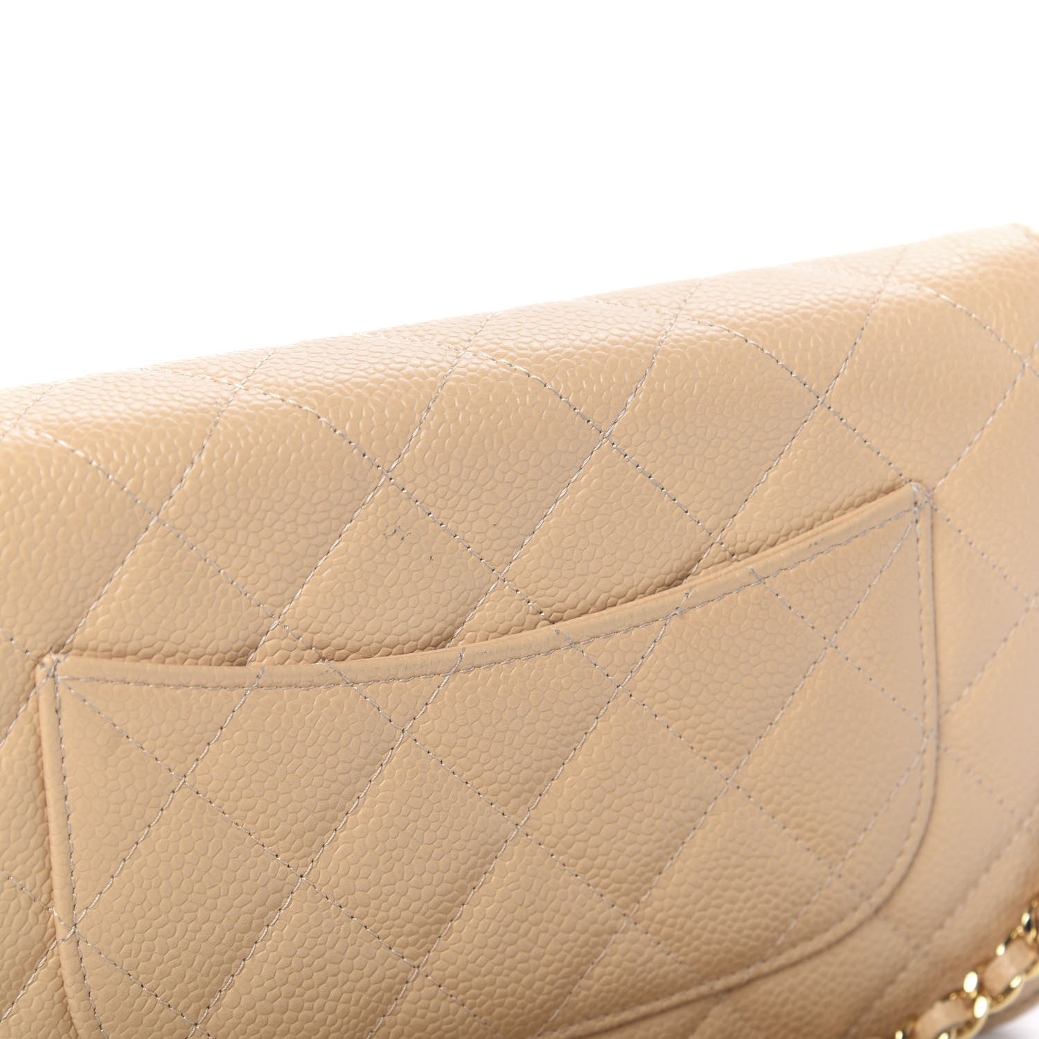 Chanel Caviar Quilted Wallet On Chain WOC Beige 9 of 13