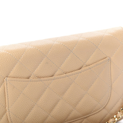 Chanel Caviar Quilted Wallet On Chain WOC Beige 9 of 13