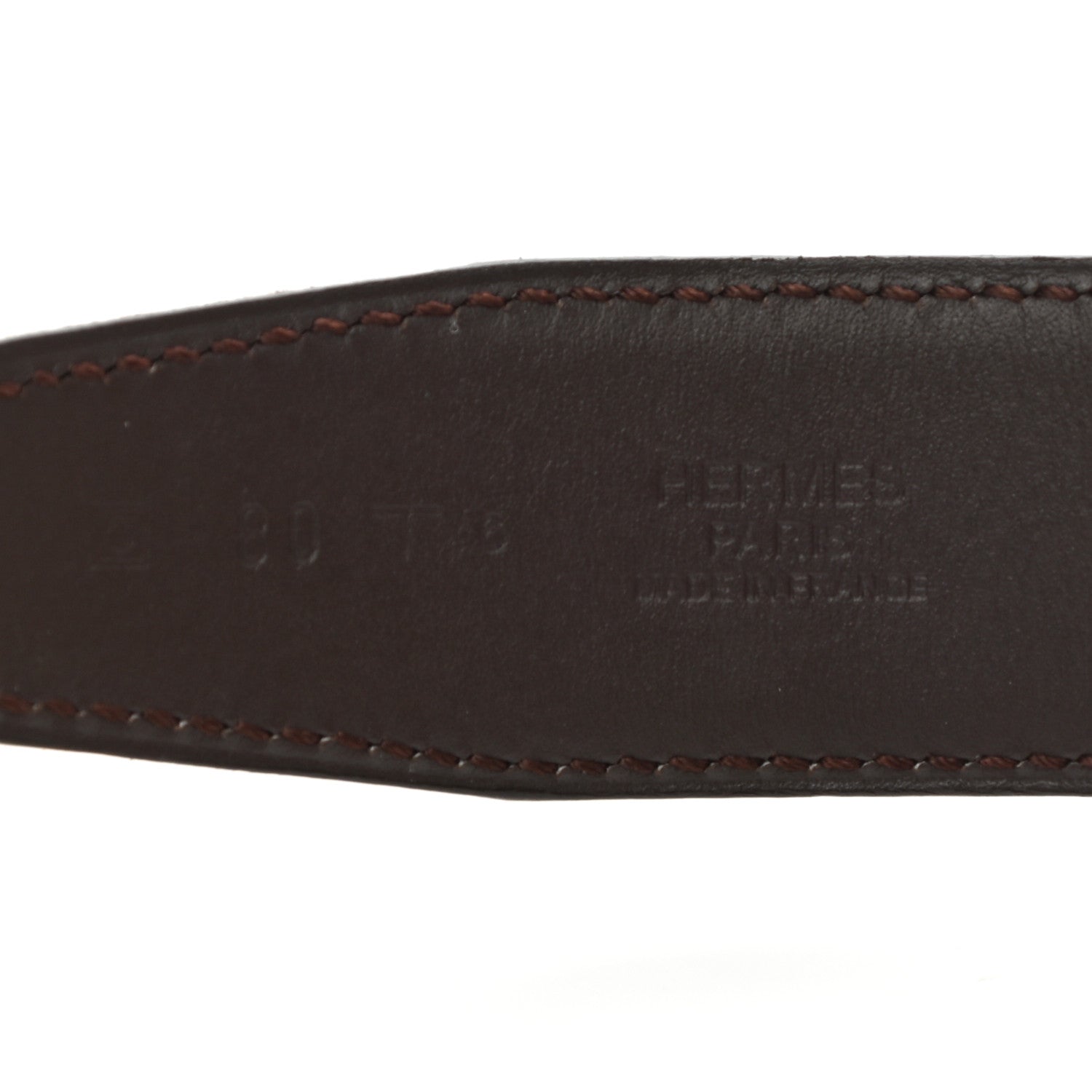 Hermes Box Togo 32mm H Belt 80 Black Gold 5 of 7