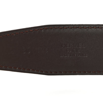 Hermes Box Togo 32mm H Belt 80 Black Gold 5 of 7