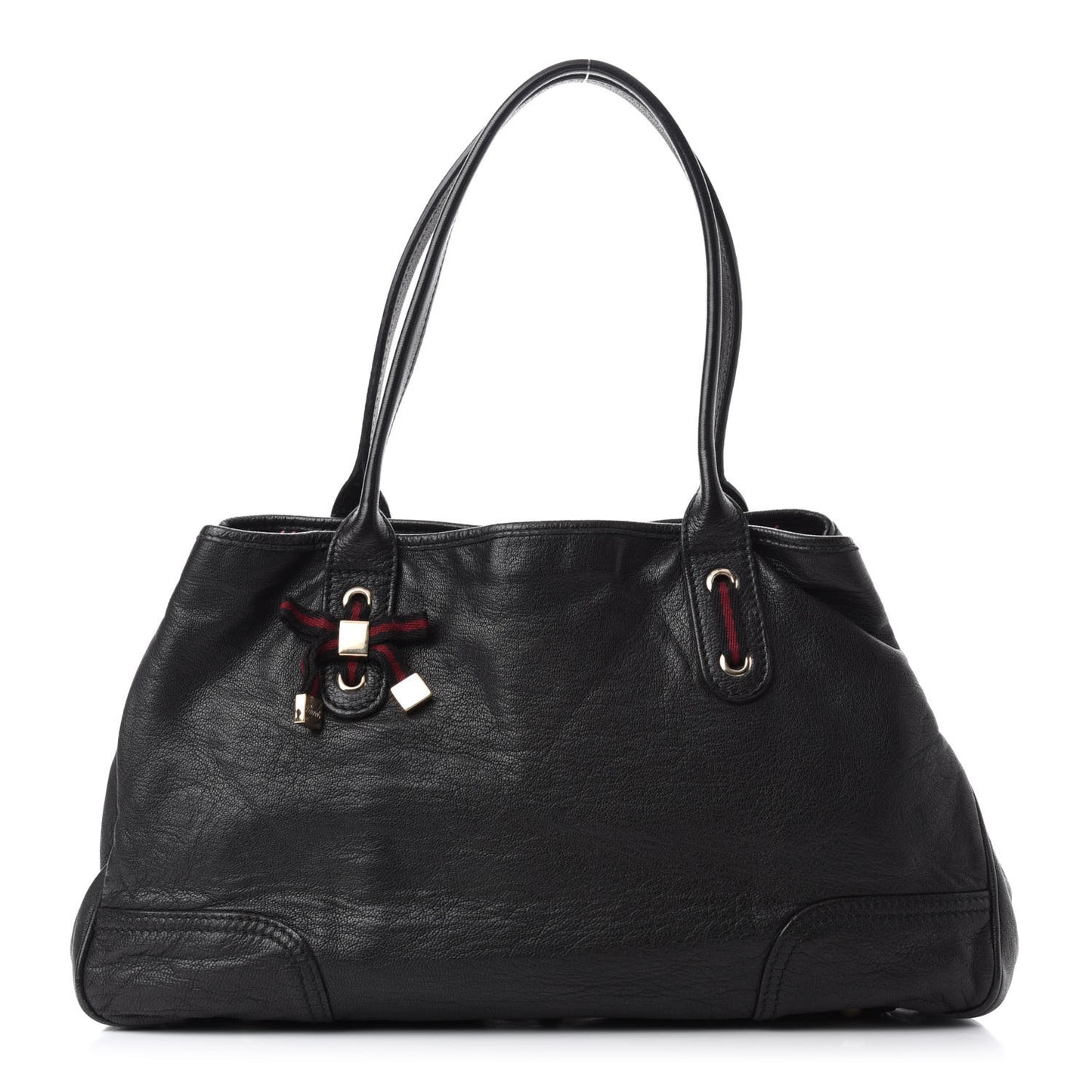 Calfskin Medium Princy Tote Black