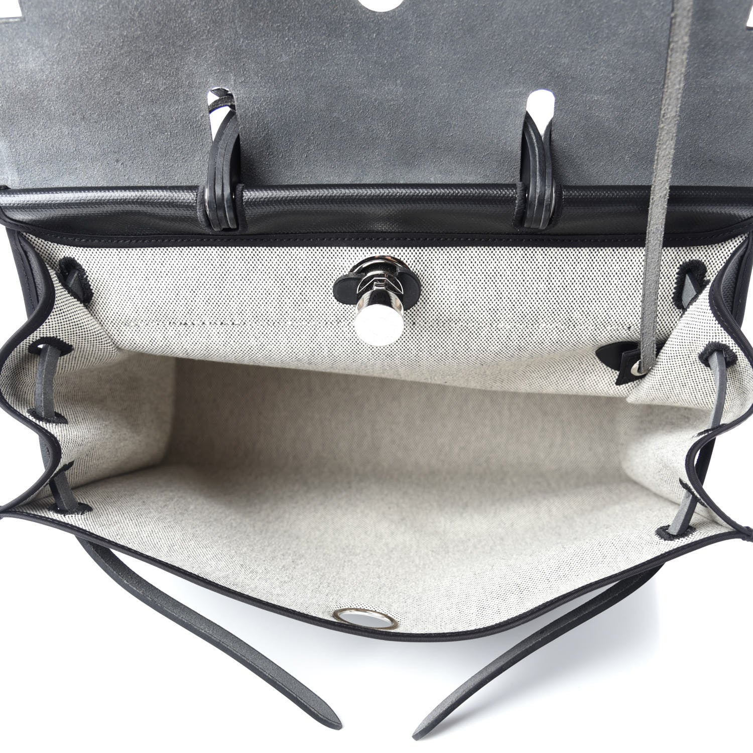 Hermes Toile H Berline Vache Hunter Herbag Zip 39 MM Black Ecru 5 of 10