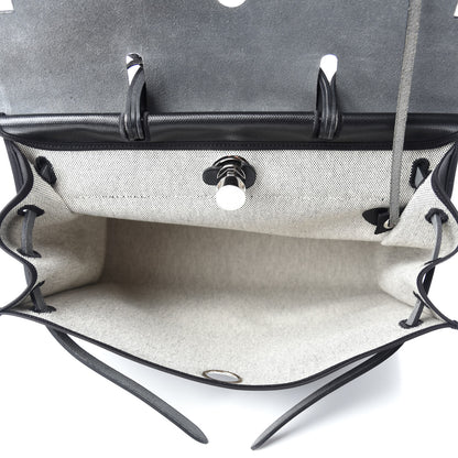 Hermes Toile H Berline Vache Hunter Herbag Zip 39 MM Black Ecru 5 of 10