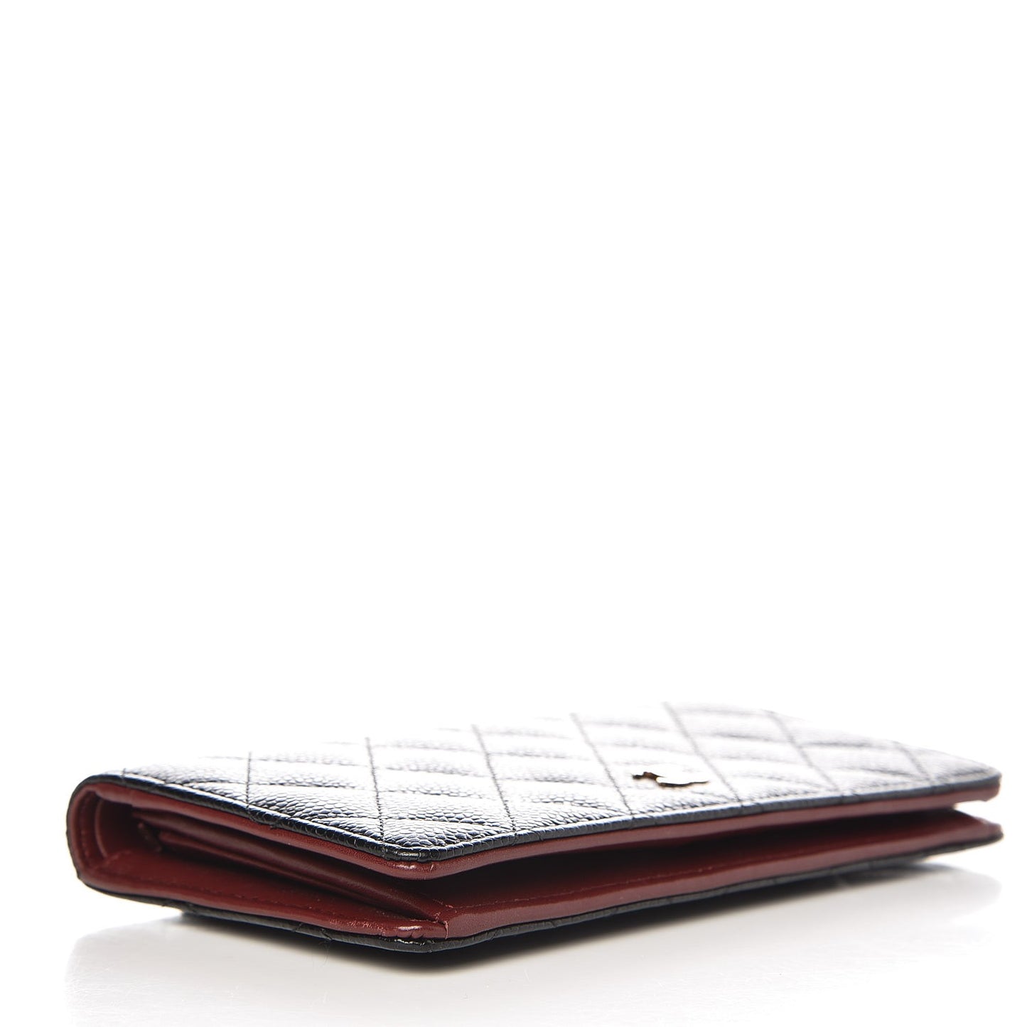 Caviar Quilted Yen Wallet Black