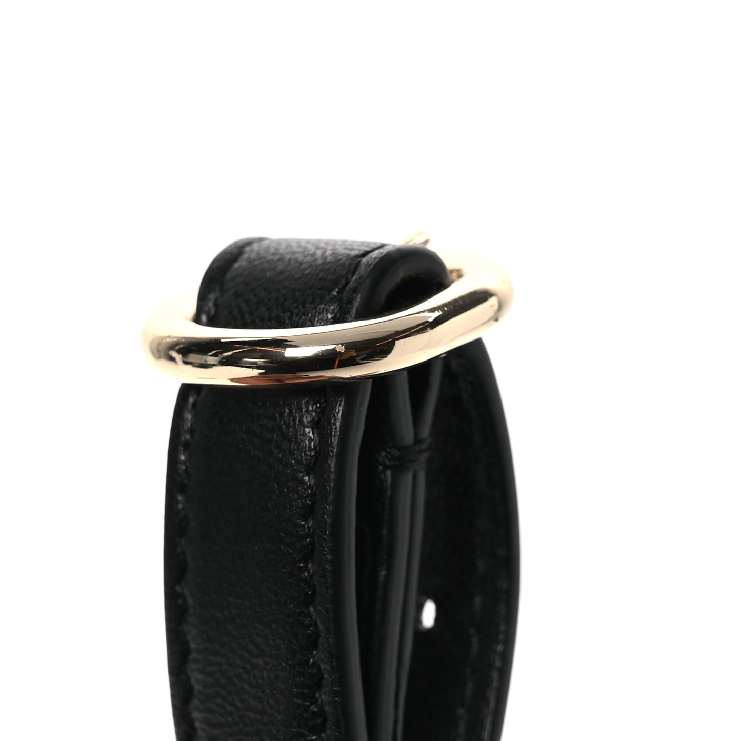 Lambskin Quilted Phone Chain Clutch Waist Bag Black