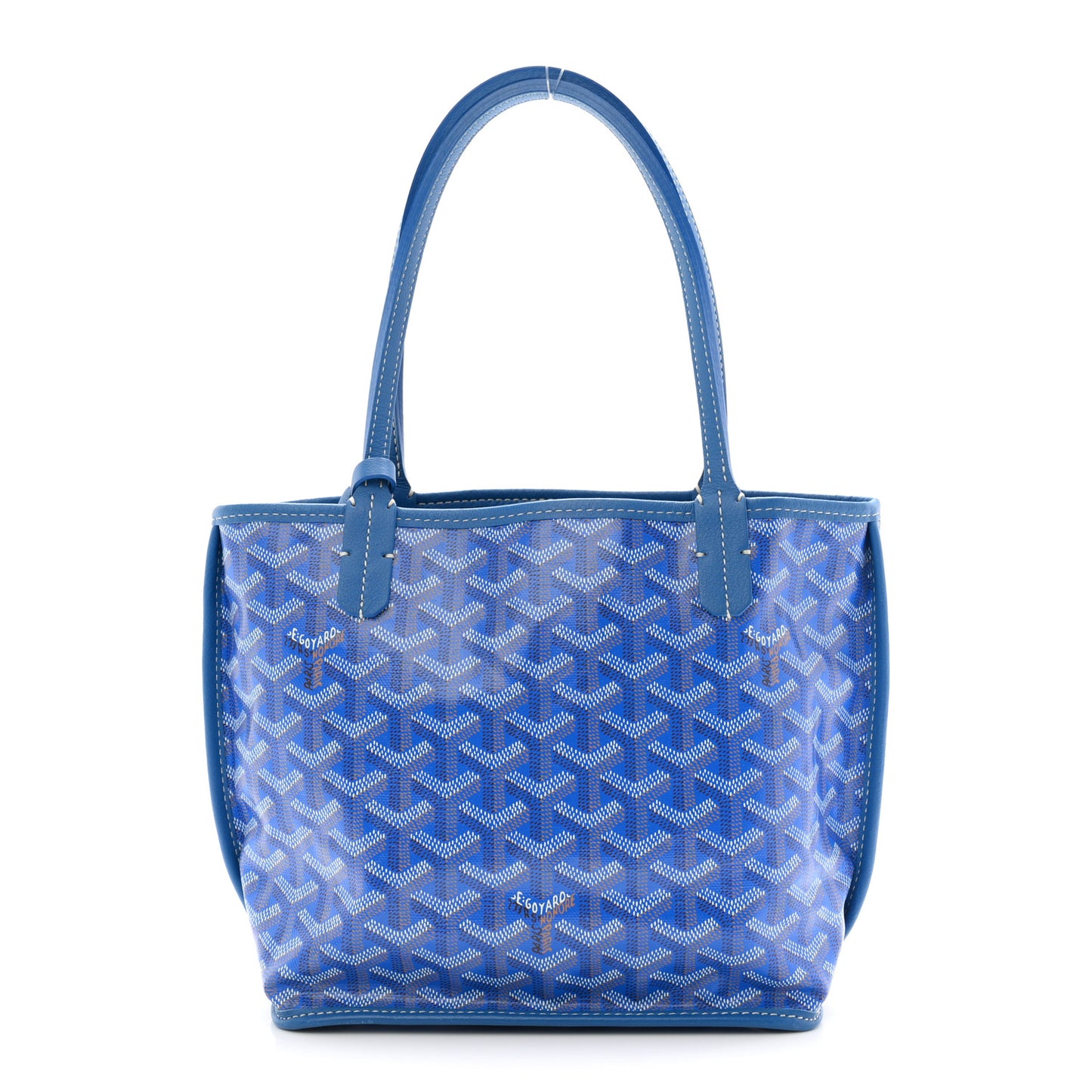 Goyardine Reversible Mini Anjou Sky Blue